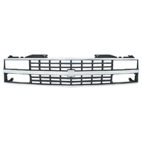 88-93 Chevrolet Truck Grill, Chrome/ Gray, Composite or DHL