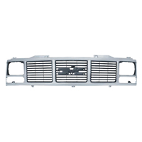 88-93 GMC Truck Grill, Argent Silver, W/ SHL