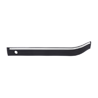 88-98 Front Left Bumper Impact Strip, Black W/ Chrome