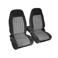 88-94 Std Cab Bucket Seat Upholstery, Black/Charcoal