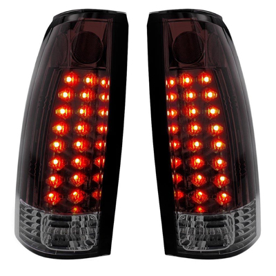 88-98 Chevrolet / GMC Truck Tail Light Assemblies, L.E.D. , Smoked Lenses, LH & RH, Pair