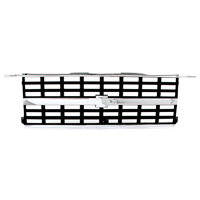 89-91 Chevrolet Grill with Emblem Provision, Dual Headlights, Chrome/Dark Gray