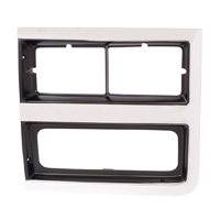 89-91 Chevrolet Headlight Bezel, LH, W/ DHL, Chrome & Gray