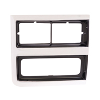 89-91 Chevrolet Headlight Bezel, RH, W/ DHL Chrome & Gray