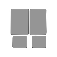 92-93 Front & Rear Carpeted Floor Mats, Red