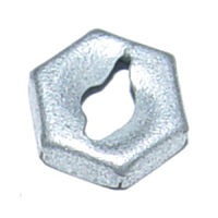 Flat Hex Head Thrred Cutting Nut. 1/8 Stud Size 3/8 Hex