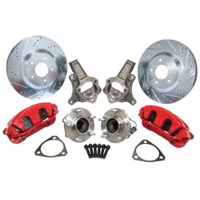64-72 Chevelle / El Camino C5 Spindle & Disc Brake Kit Left & Right, Black