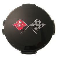 69-73 Chevrolet Fullsize Passenger Car Hub Cap Emblem, Cross Flags, Center Cap Only