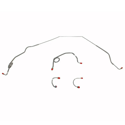 69 Camaro Front Brake Line Kit, Standard Drum 4 Pieces, Stainless Steel