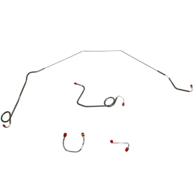 69 Camaro Front Brake Line Kit, Power Drum, Original Material, 4 Line Set