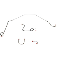 69 Camaro Front Brake Line Kit, Power Drum, Original Material, 4 Line Set