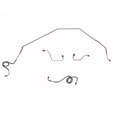 71-80 Camaro Front Brake Line Kit Power Disc, 4 Pieces, Stainless Steel