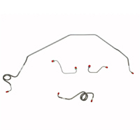 71-80 Camaro Front Brake Line Kit Power Disc, 4 Pieces, Stainless Steel