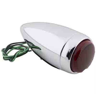 39 Chevrolet Passenger Car Tail Light Assembly, Chrome, LH or RH, Each