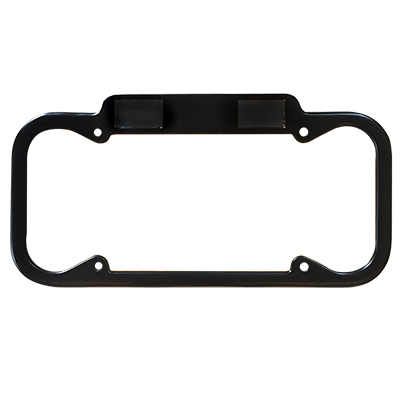 40-55 License Plate Frame, DMV Tags, Black Powder Coated