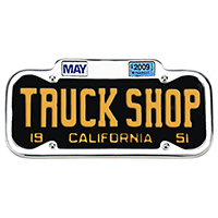 40-55 License Plate Frame, DMV Tags, Polished Aluminum