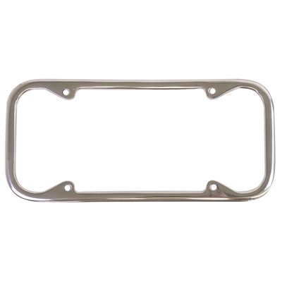 40-55 License Plate Frame, Polished Aluminum