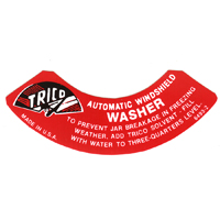 40-49 Chevrolet Full Size Car - Trico Windshield Washer Label, Red