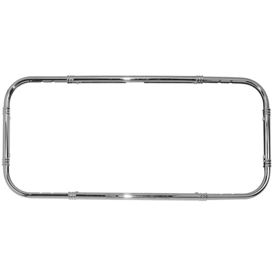 41-55 California-Style License Plate Frame, Chrome Plated Brass