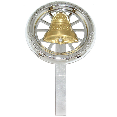 AAA License Plate Ornament, 1-Hole Mount, Chrome