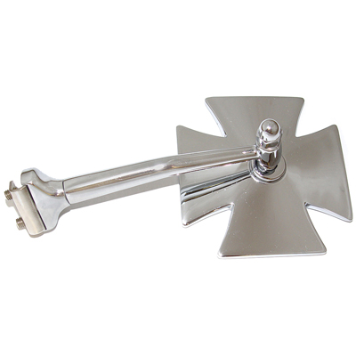 Exterior Peep Mirror, Straight Arm Maltese Clamp-on Style LH or RH, Each