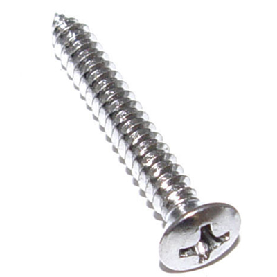 Chrome Screw, #8 x 1-1/2