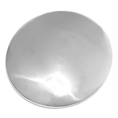 41-48 Chevrolet Passenger Car Hub Cap, Single Plain Polished Stainless Steel, Each