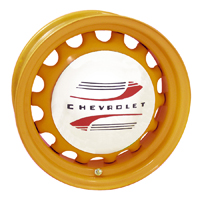 49-54 Chevrolet Passenger Car Aftermarket Artillery steel Wheel, 15