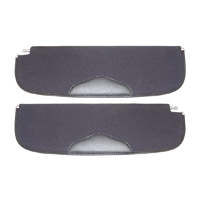 41-48 Chevrolet (except Convertible) Black Sunvisors Covered w/Napped Cotton, Pair