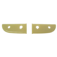 41 Chevrolet Full Size Choke & Throttle Dash Bezels, Ivory, Pair
