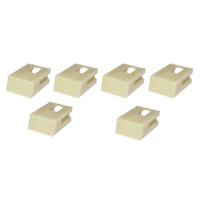 41 Chevrolet Full Size - Radio Push Buttons, 6-Piece Set, Standard, Ivory