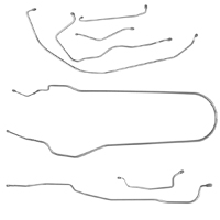 41-42 Chevrolet Full Size Sedan w/Original Drum Brakes - Original Brake Line, 7-Pieces, Set