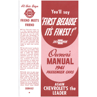 41 Chevrolet Car - Owner's Manual