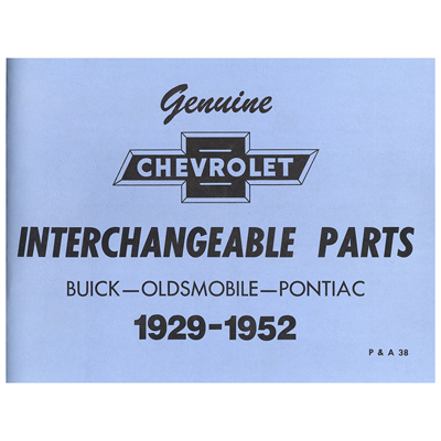 29-52 Chevrolet Car - Interchangeable Parts Catalog