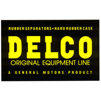 37-57 Chevrolet Car - Delco Battery Decal