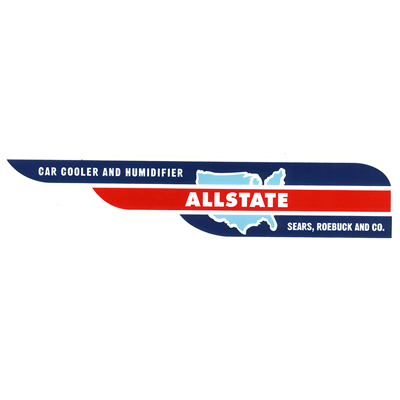 **CALL** 41-54 Chevrolet Full Size Car - ALLSTATE Swamp Cooler Decal