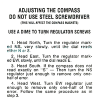 Chevrolet Car - Compass Instruction Decal