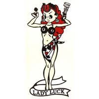 Chevrolet Car - Lady Luck Decal, 6-1/2