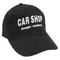 Car Shop Orange, California Hat - Black