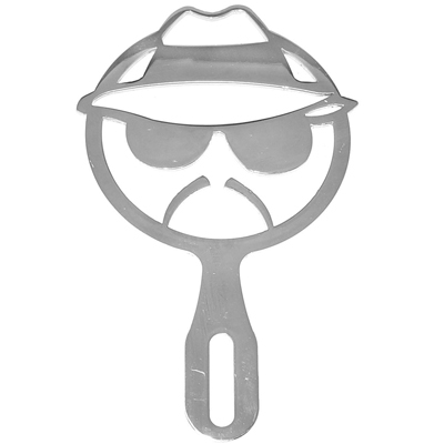 License Plate Decoration - Polished Stainless Steel Face