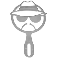 License Plate Decoration - Polished Stainless Steel Face