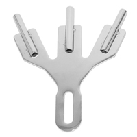 Chrome Flag Holder, 3-Hole