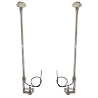 Universal Fender Guides, Chrome with Lighted Ivory Top, w/Hardware, Pair