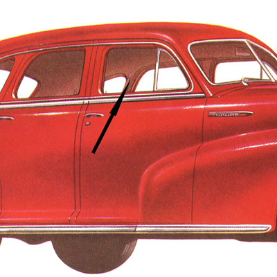 41-48 Chevrolet 4-Door Sedan & Sedan Delivery Clear Front Door Glass