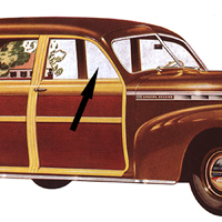 41 Chevrolet Station Wagon Clear Front Door Glass