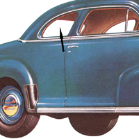 41-48 Chevrolet Coupe Fixed Clear Quarter Glass