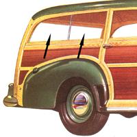 41 Chevrolet Station Wagon (Front Fixed Section) Clear Quarter Glass