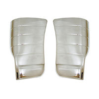 42-48 Chevrolet Passenger Car Rear Fender Gravel Shields, Chrome, Pair