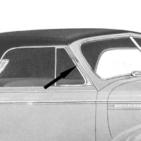 42-48 Chevrolet Convertible Pillar Post Seals, Replacement, Pair