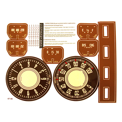 42-46 Chevrolet Full Size - Instrument Refacing Decal Set